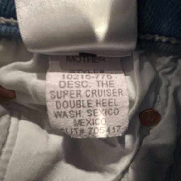 Mother The Super Cruiser Double Heel Jeans in Sexico Mexico, Size 26 - Picture 15 of 15